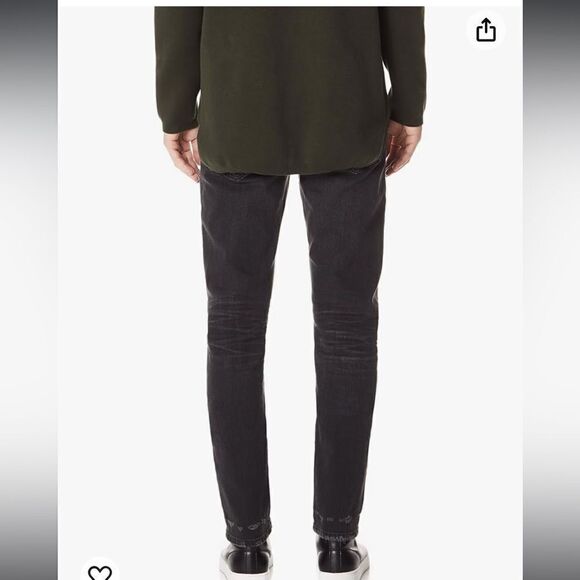 AG Tellis Deconstructed Modern Slim Fit Jeans with Stretch in Black Wash, 29 NWT - Picture 2 of 14